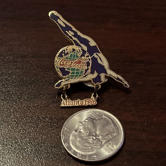 Coca-Cola‎ Coke Atlanta Olympics 1996 Diving Lapel Pin - Picture 2 of 3